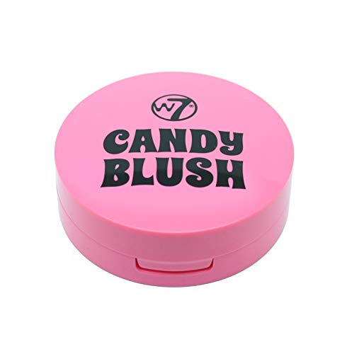 Руж W7 Candy Blush - Устойчива компактна пигментированная прах: Angel Dust - жесток вегетариански грим за лице
