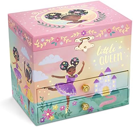 Музикалното Ковчег За Съхранение на Бижута за Момичета-Бижутери с Въртяща се Балерина, Розово Дизайн, Мелодия Лебединого Езеро, Детски Ковчег за Момичета, Музикални Кутии за момичета