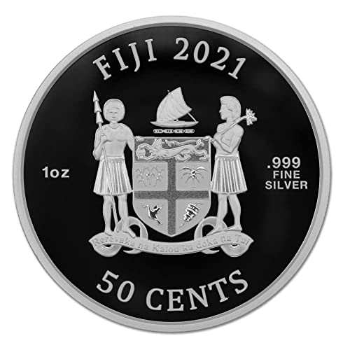 2021 FJ 1 унция Сребърна монета Fiji Shrek Christmas Коледна монета Блестяща, Без да се свържат със сертификат за автентичност 50c BU