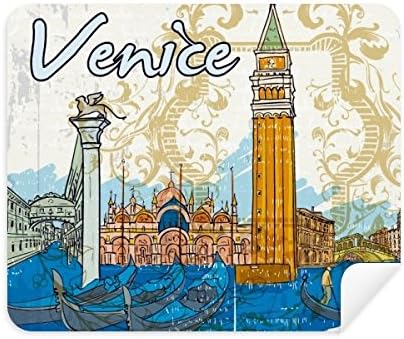 Италия Венеция Атракция на Националната Илюстрация Плат За Почистване на Екрана за Пречистване на 2 елемента Замшевой Тъкан