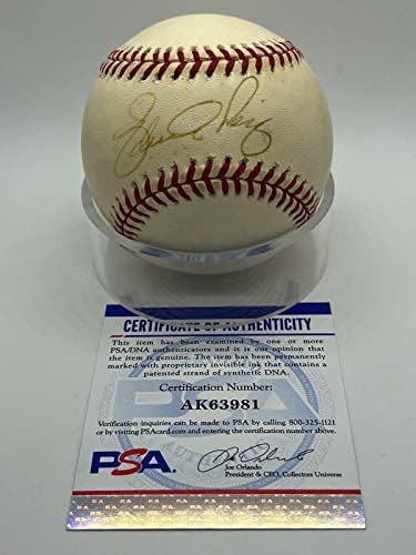 Едуардо Перес Энджелс Редс Подписа Автограф Официален Представител на OMLB Baseball PSA DNA - Бейзболни топки С Автографи