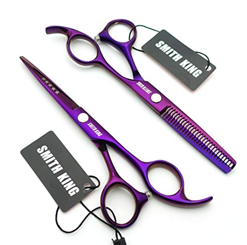 Комплект ножици за подстригване на коса 5,5 инча с Бритвенными Расческами, Калъфче за ножица, Ножица за Подстригване на Коса, Ножица за Изтъняване на коса, за лична и професионална употреба (на Завесата)