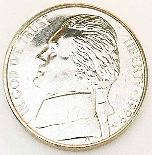 1999, P & D BU Jefferson Nickel Choice Комплект от 2 монети, Монетен двор на САЩ, без да се прибягва