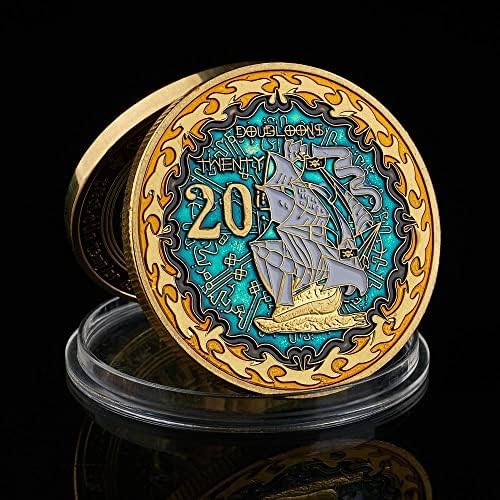 2021 Череп Пиратски кораб Монета От Съкровището Морски лъв Минава Диви Запомнящо се Обадете Toekn Монета