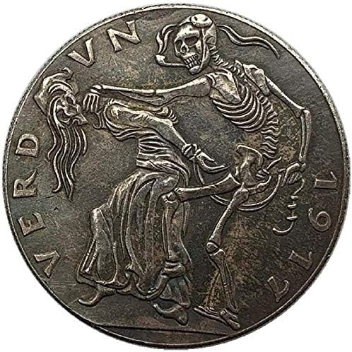 1917 Блуждающая Монета Скелет Двойка Мед, Старо Сребро Възпоменателна Монета COPYSouvenir Новост Монета, Монета За Подарък