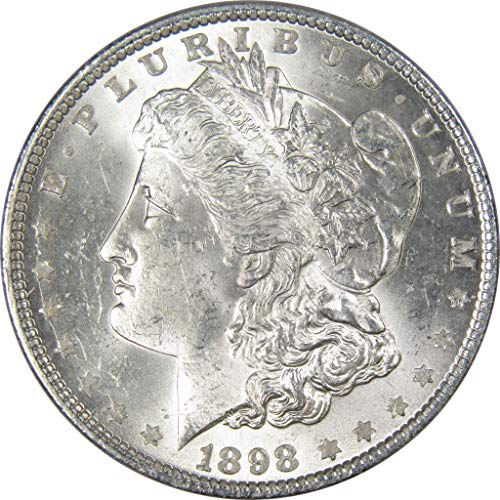 Са подбрани монета 1898 година Морган Dollar BU, не обращающийся Монетен двор на Щата 90% Сребро, 1 долар на САЩ