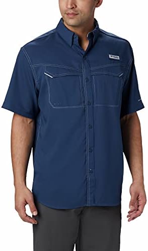 Мъжки офшорна риза с къс ръкав Columbia с ниско съпротивление, Защита UPF 40, Влагоотводящая Плат, Carbon, XX-Large