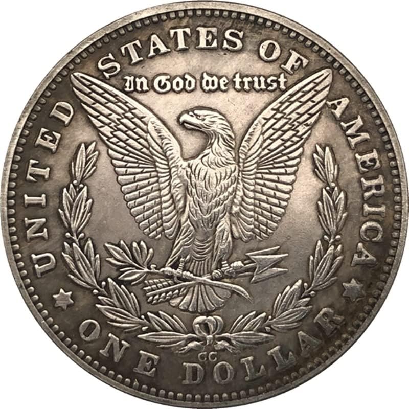 38 ММ Старинна Сребърна Доларова Монета Американски Морган Скитник Монета 1881CC Занаят #13