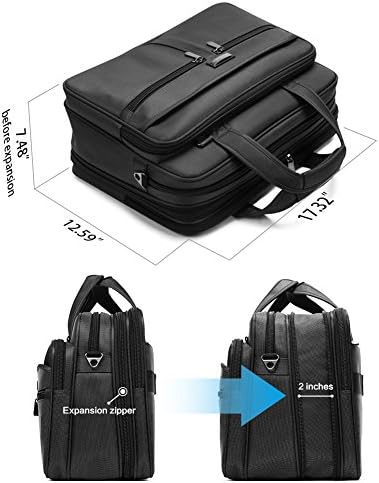 BOSTANTEN 17 инча Чанта За Лаптоп чанта за Носене Разширяване на Портфейлите В Комплект с Пътен Компютър Раница На Рамото За Мъже Black
