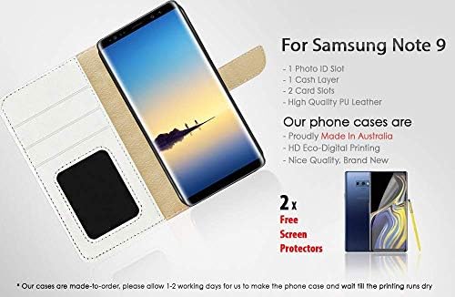 за Samsung Note 9, за Samsung Galaxy Note 9, Дизайнерски Калъф-портфейл с панти капак за телефон, A24463 Art Dragonfly