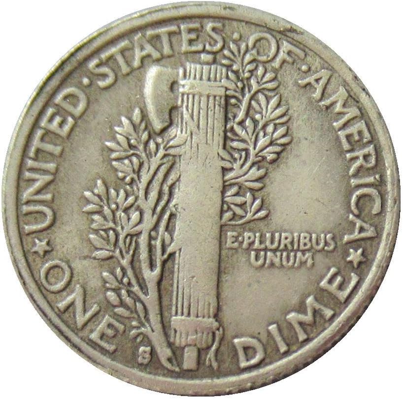 10 Цента 1940 г., сребърно покритие Точно Копие на Възпоменателни монети