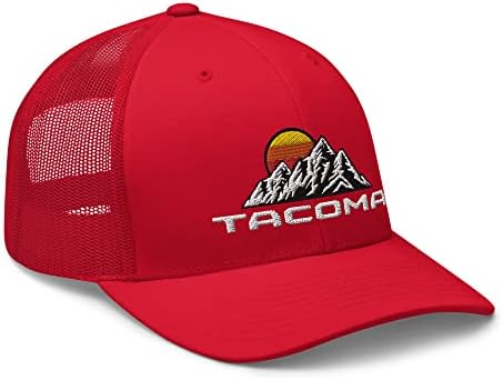 Бродирани Многоцветен шапка на шофьор на камион град Такома. Такома, щата Вашингтон. Ретро Реколта шапка. Шапката е на шофьор на камион от Такомы