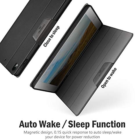 Калъф Antbox за iPad за iPad 9.7 Pro/ iPad Air/iPad 2 Air с вграден държач Apple Молив С функция за автоматично преминаване в режим на заспиване /събуждане от изкуствена кожа Smart Cover (черен)