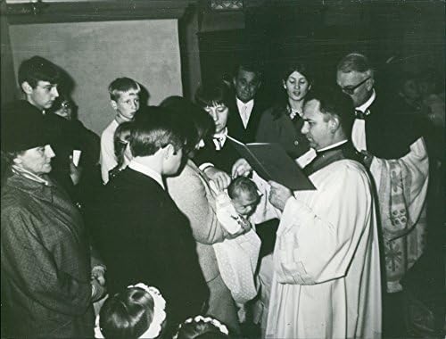 Реколта снимка Волфганг Шпайхера на церемонията на кръщението.