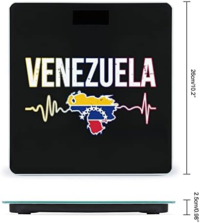 Интелигентни Цифрови Везни Venezuela Heart Beats за измерване на теглото на тялото, Домашни LCD везни с подсветка и висока точност на Измерване