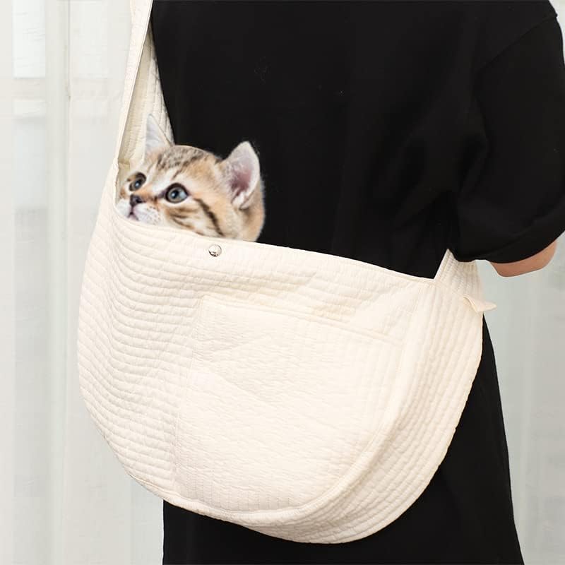 Диагонално чанта за домашни любимци, чанта за носене и Диагонал чанта за носене на котки и кучета, защита от разходки с джобове - Подходящи за малки домашни любимци ?