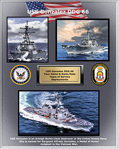 USS Gonzalez DDG 66, Персонални снимка на поръчка, Разрушител на американския ФЛОТ, Корабите на ВМС на САЩ. Ветеринарите флот