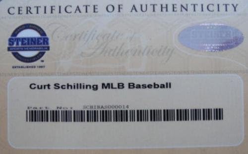 Red Sox Кърт Шилинг Подписа OML Baseball STEINER - Бейзболни Топки с Автографи