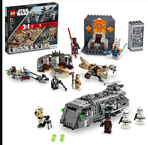 Подаръчен комплект конструктори LEGO Star Wars Galactic Adventures 66708, 3 в 1: Мандалорские проблеми на Татуни и Дуел на Имперските бронирани Мародери и Войните на клонингите на Мандалоре